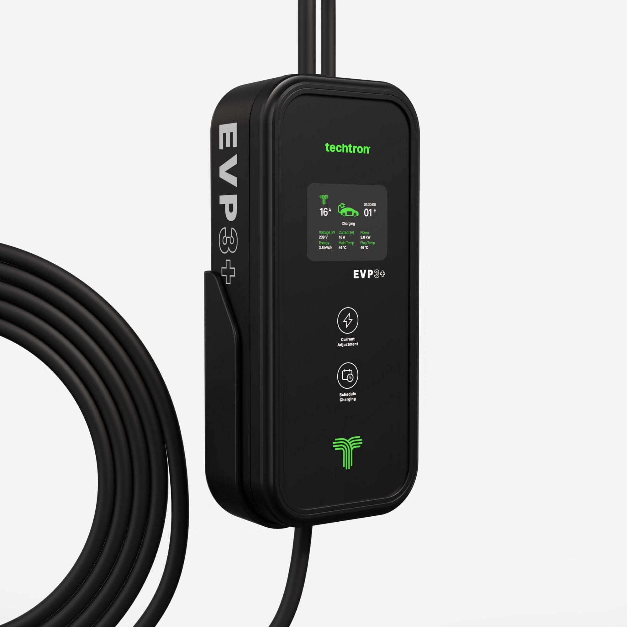 techtron EVP3-3+ (3.2-3.6 kW, Level 2, Type 2) Portable ev-Charger (Copy) techtron