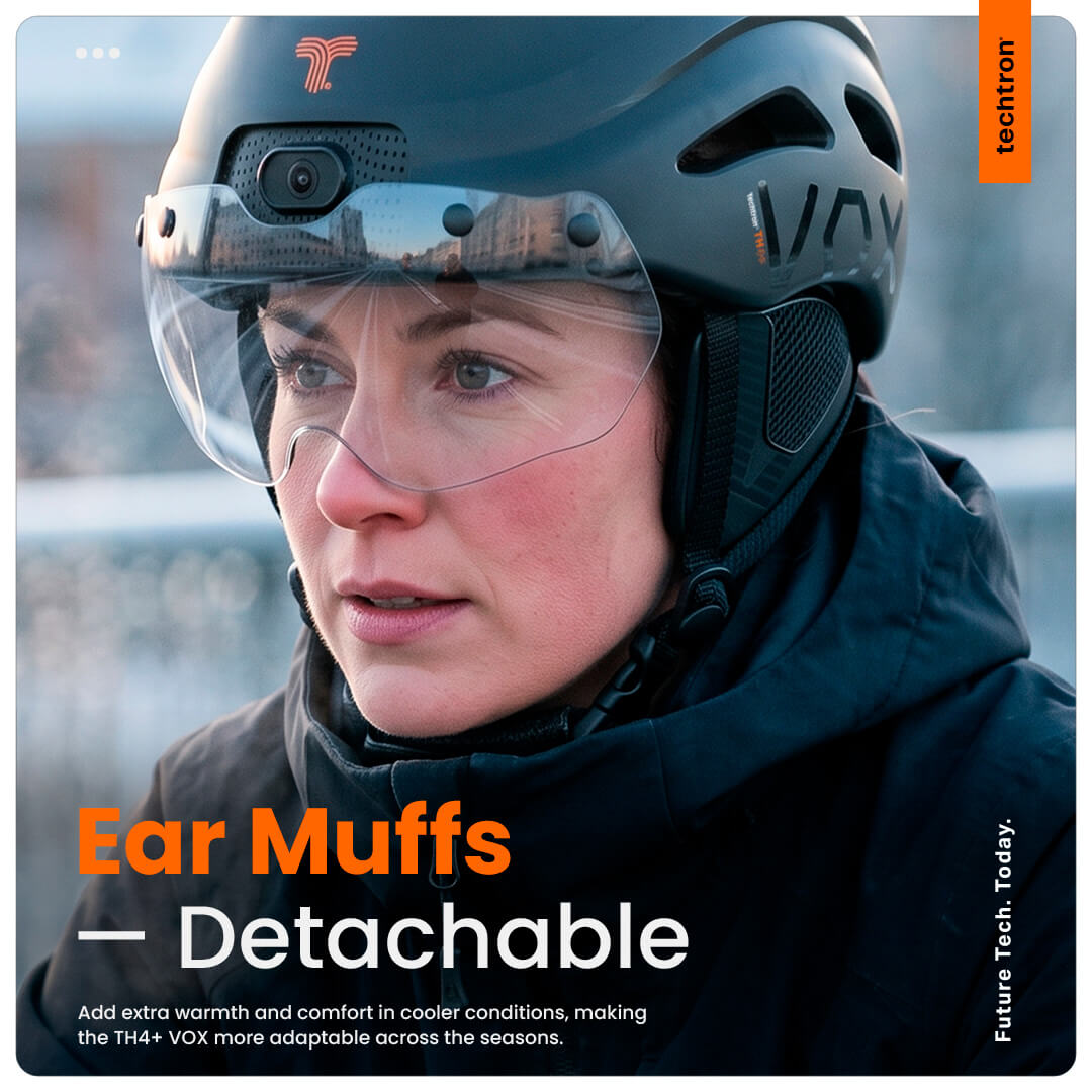 techtron TH4+ VOX Smart Helmet - Cycling techtron