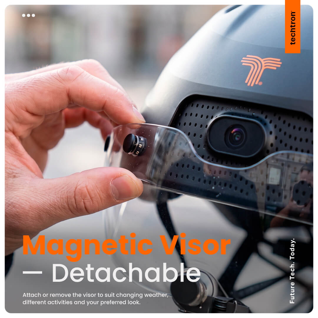 techtron TH4+ VOX Smart Helmet - Cycling techtron