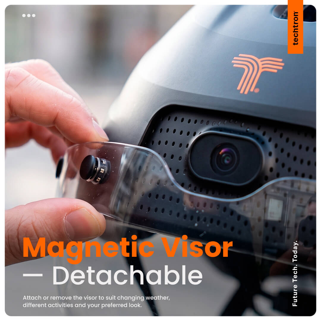 techtron TH4+ VOX Smart Helmet - Cycling techtron
