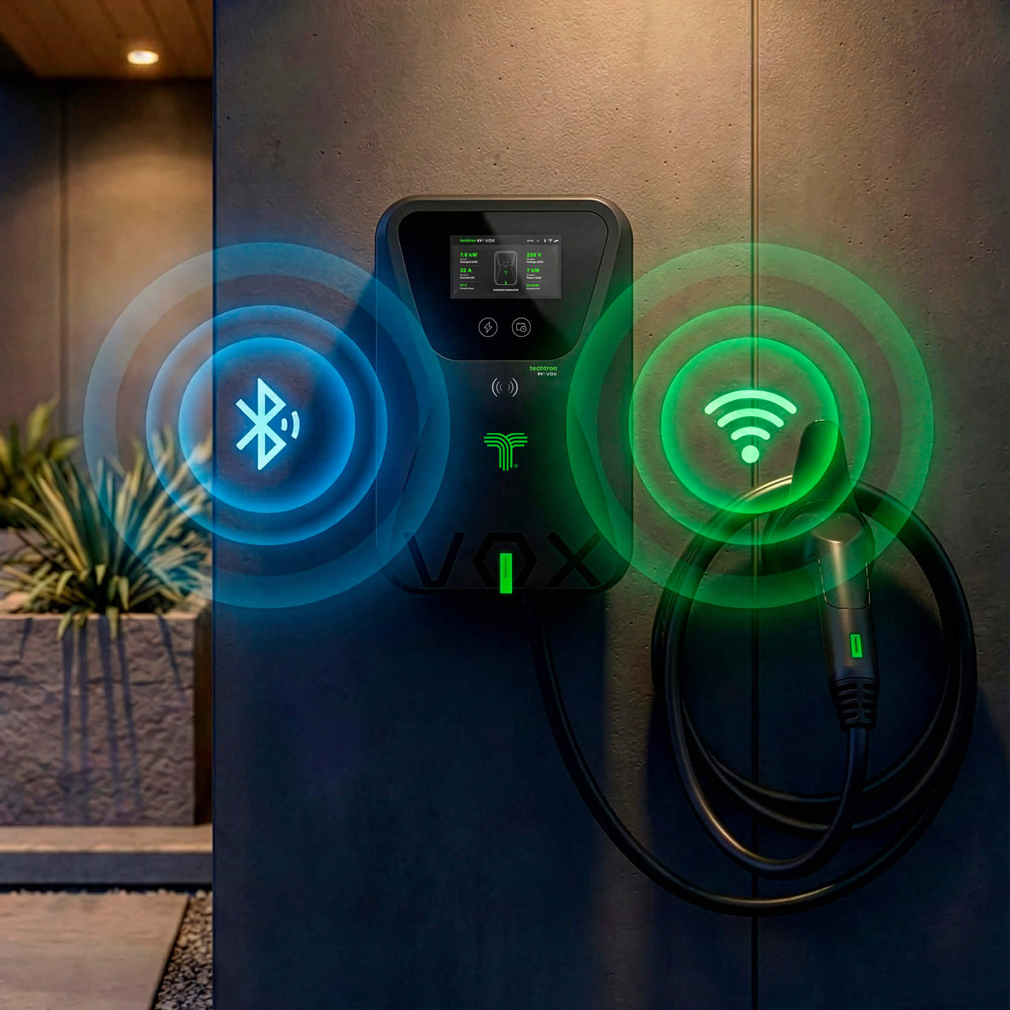 techtron VOX EV Charger Range techtron