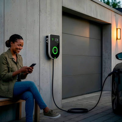 techtron EV7-7+ (7kW-7.4kW-7.6kW, Level 2, Type 2) ev-Charger techtron