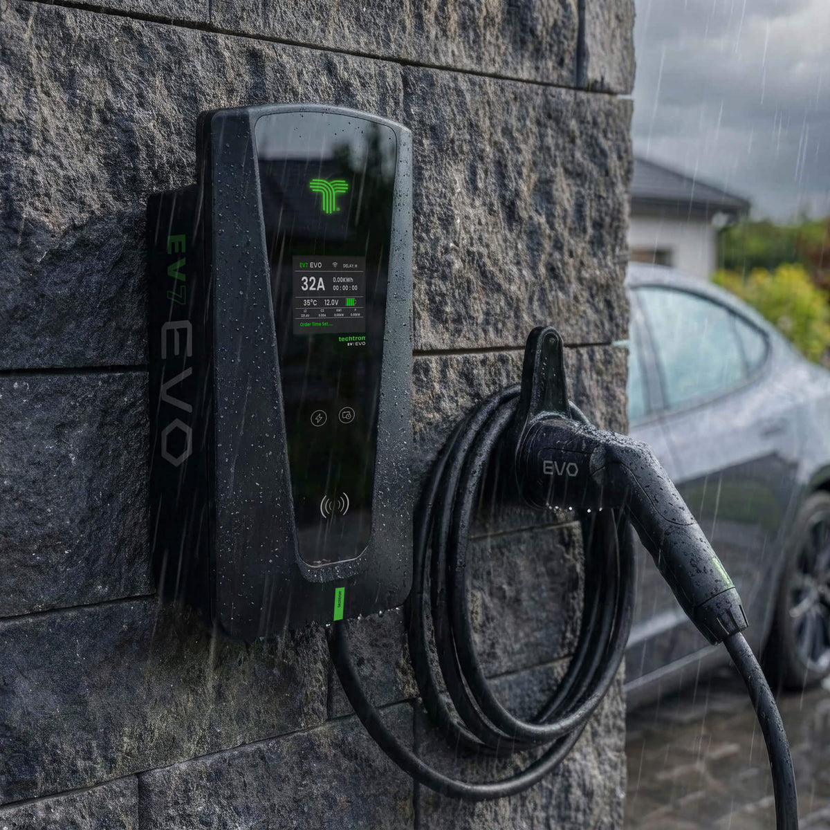 techtron EVO Smart EV Charger | 7kW, 11kW & 22kW Type 2 Wallbox
