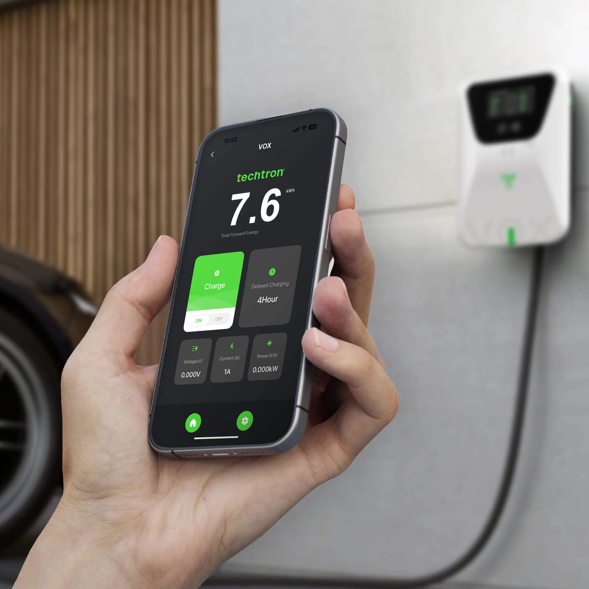 techtron VOX EV Charger Range